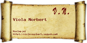 Viola Norbert névjegykártya